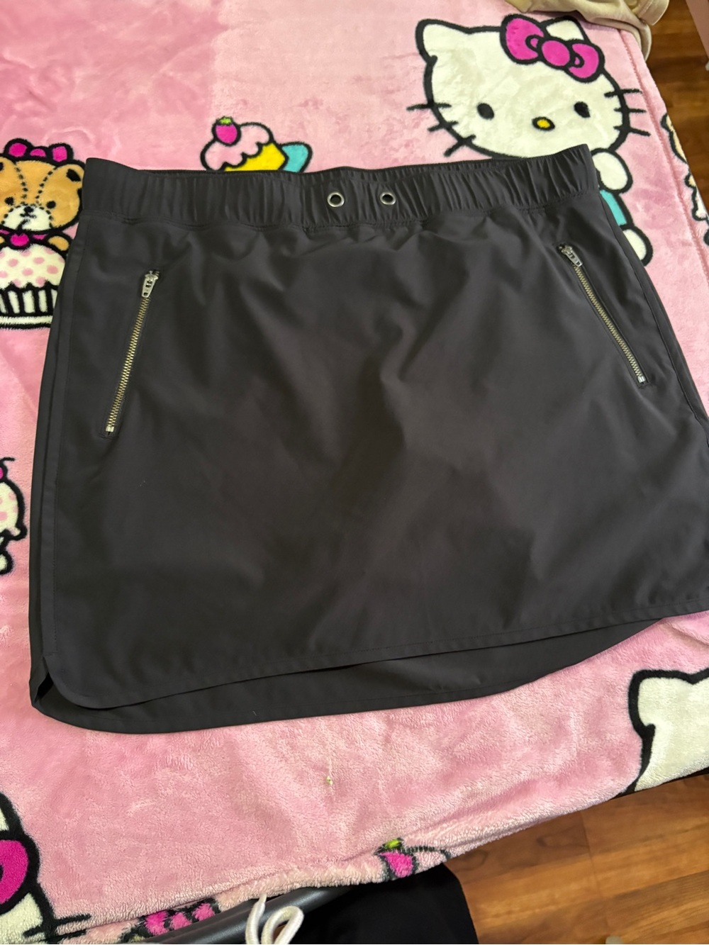 Athleta Black Athletic Skirt with Elastic Waist